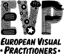 The European Visual Practitioners Logo consisting of the letters EVP and the full name